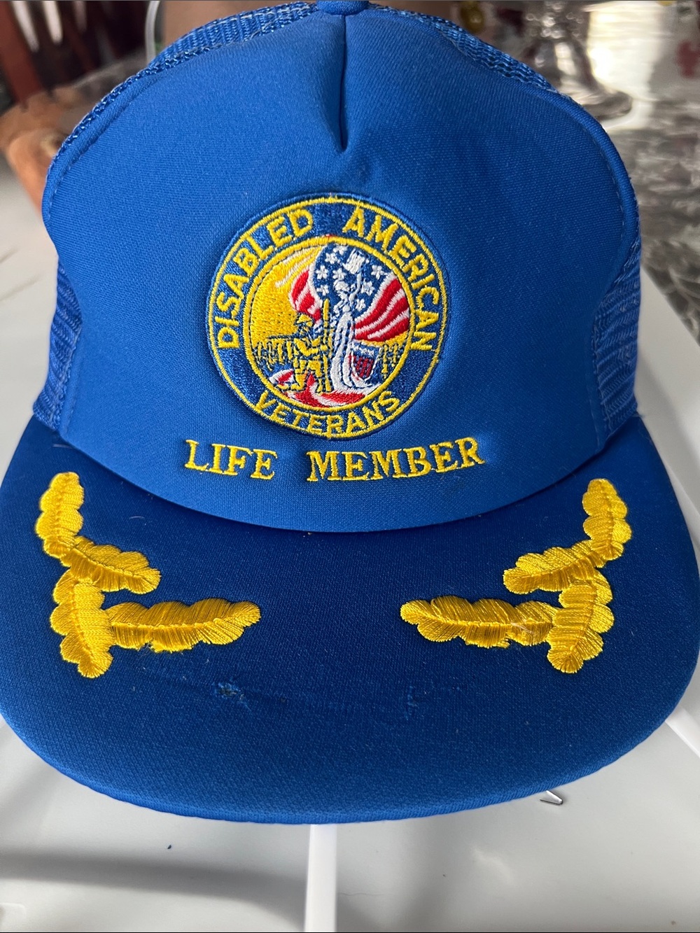 Omega Blue and Gold Embroidered Cap